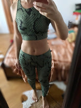 Load image into Gallery viewer, 2 Piece Snake Print Yoga Set
