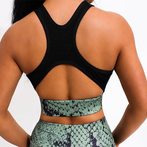 2 Piece Snake Print Yoga Set