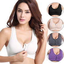 Load image into Gallery viewer, Women Zipper Push Up Yoga Bras
